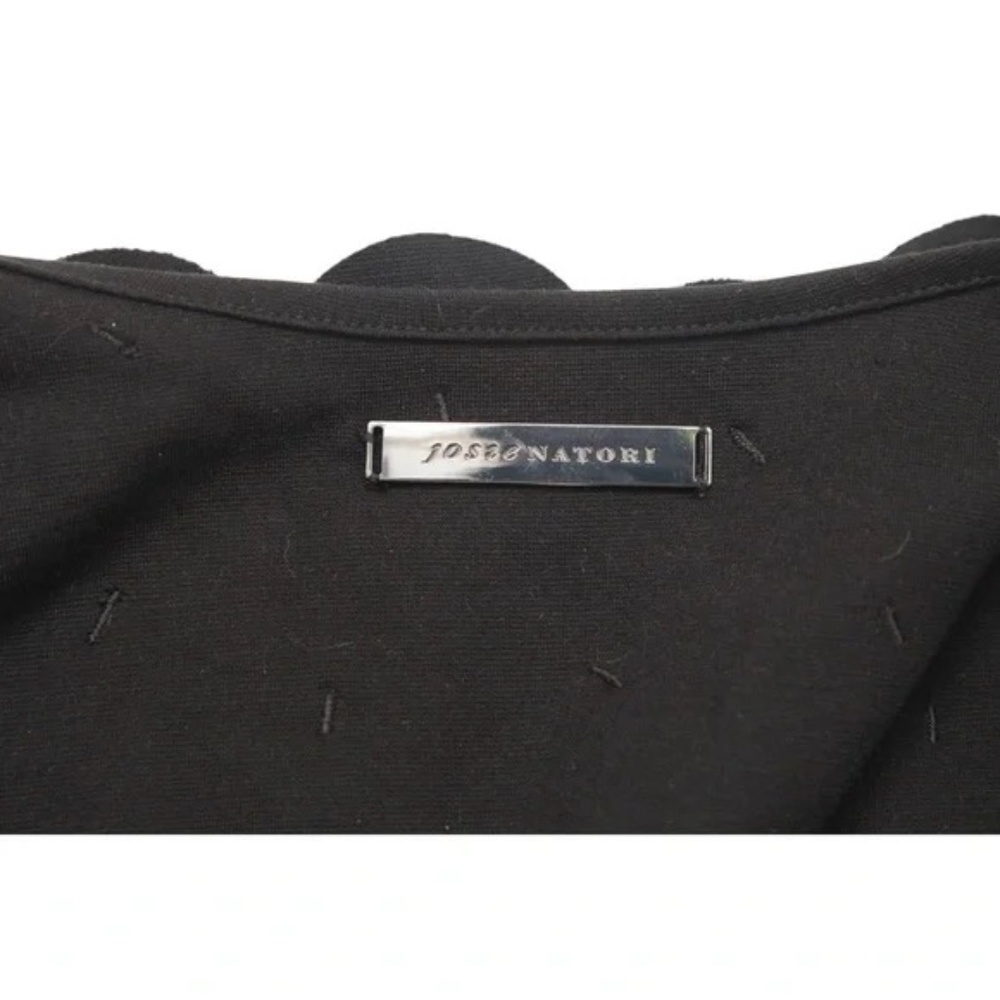 JOSIE NATORI Black Vest Cape Cardigan Front Hook Sz M - Picture 8 of 8